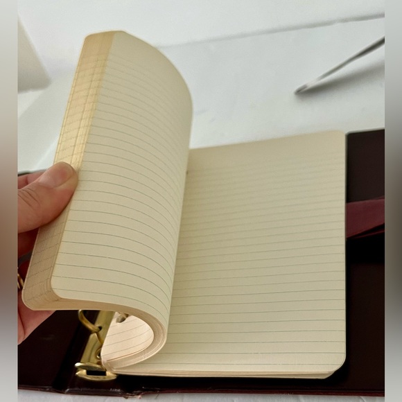 Dinoffer New York rare vintage calf leather agenda / planner / Notebook 3 rings - Picture 4 of 16